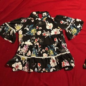 Girls cold shoulder tunic